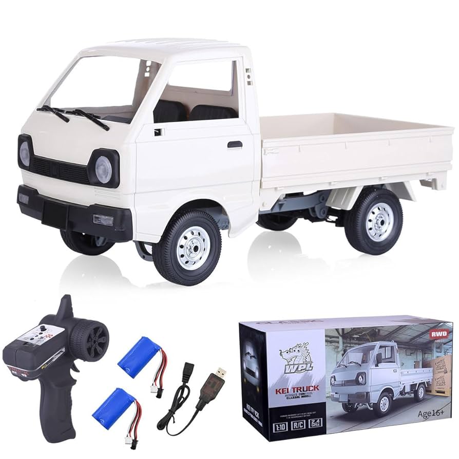 OBIOCKIDAY WPL D12 Mini RC Truck, 1/10 2.4G RC Mini Truck